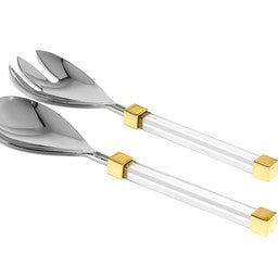 ACO97 Set of 2 Salad Servers with Acrylic handles -12"L