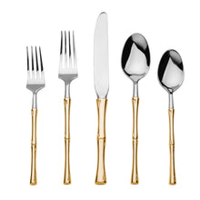 Load image into Gallery viewer, 84206 Rattan Gold Flatware Service for For 4
