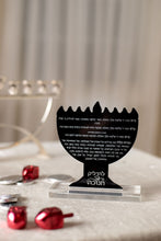 Load image into Gallery viewer, Chanukah Plaque Dual Sided Menorah Design Design Black Silver
