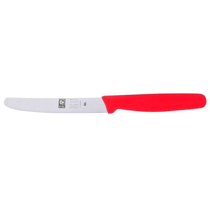 Icel Red 4-1/2-Inch Steak Knife, Straight Edge
