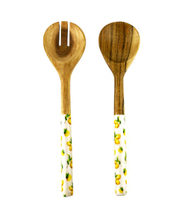 11904 • Wood Salad Serve Set W Decal