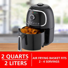 Load image into Gallery viewer, BRENTWOOD 2QT. ELECTRIC AIR FRYER BLACK
