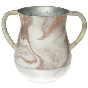 UK48427 Aluminium Washing Cup 13 cm - Marble texture