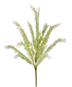 23 INCH SOFT GREEN W/PINK REAL TOUCH FOLIAGE BUSH