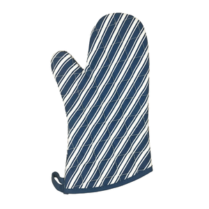 STRIPE POT MITT-BLUE