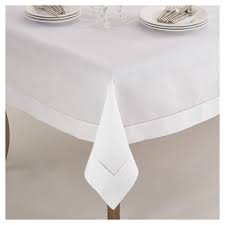 HEMKK HEMSTITCH TABLECLOTH 72X108: WHITE