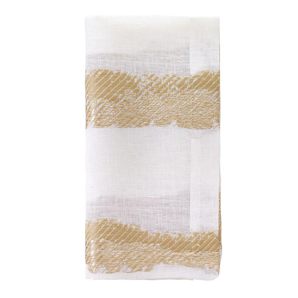 Brushstroke Gold Napkin Set of 1