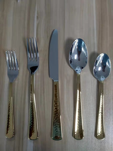 VC-181-SET-W Ruby Gold Flatware Service For 4