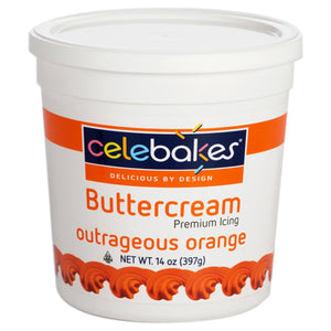 Celebakes Outrageous Orange Buttercream Icing, 14 oz.