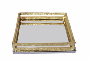 TPNH2028 Square Napkin Holder with Gold Loop Design