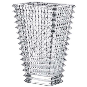 TAJ Designs Crystal  Square Vase Clear