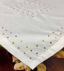 DT-70X160 MULTI SPILL PROOF EMBROIDERED POLKA DOT TABLECLOTH