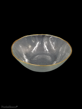 Load image into Gallery viewer, CB2560 Clear Salad Bowl with Gold Rim - 8.5&quot;D
