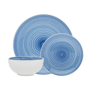 70420 SPIRAL BLUE 12 PC PORCELAIN  Service For 4