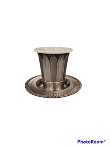 CA32382K Kiddush Cup w/Tray Pewter