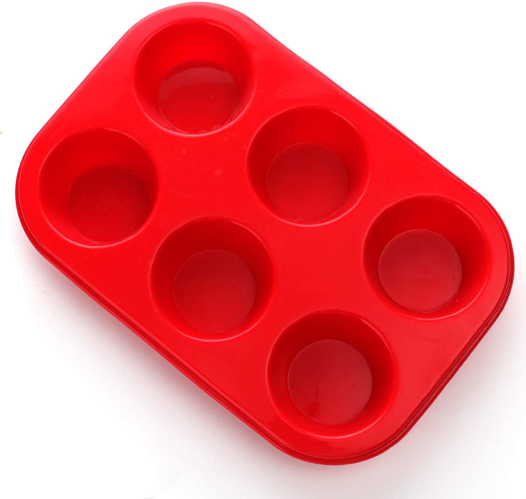 La PÃ¢tisserie - Silicone Muffin 6 Cup Red