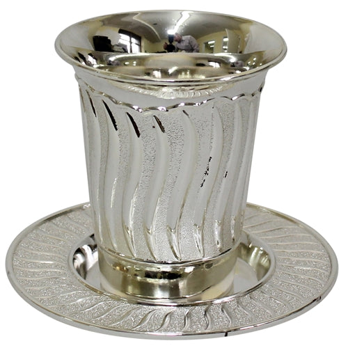 KC-CA3215B Silver Becher W/Plate