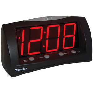 Westclox 66705 Alarm Clock, Led Display, Black Case