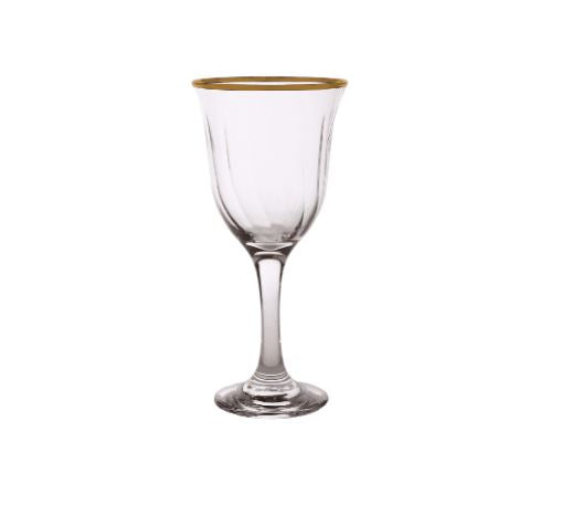 CWG646 Water Glasses with Simple Gold Design