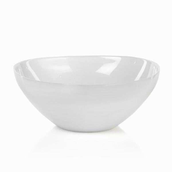 TK-125 Large Monte Carlo Alabaster Glass Bowl-White