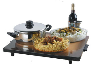 Israeheat Hot Plate (Black) Extra Large W/ Round Edge 30" W x 18" D