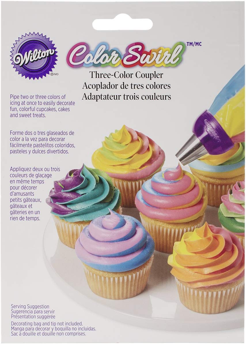 Wilton Color Swirl 3-Color Coupler Cupcake Decorating Set