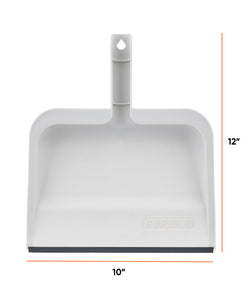 Clip-on Dustpan with Rubber Lip, Grey