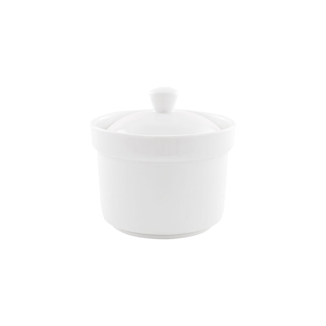 VL-0795 Vikko Lightning - Modern White Soup Bowl with Cover, 12.5 oz, 4.5