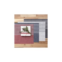 Linen Stripe Vinyl Placemat White