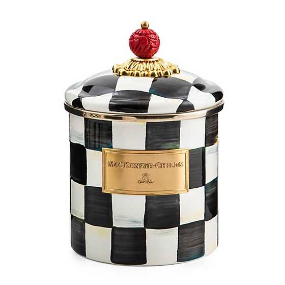 89224-40R Courtly Check Enamel Canister - Small