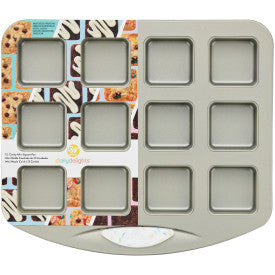 Wilton Daily Delights Non-Stick Mini Square Pan, 12-Cavity