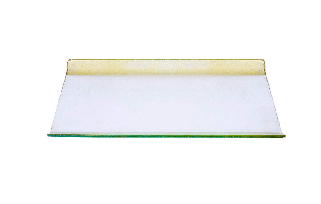 GT785 Glass Tray with Gold Borders - 11.5