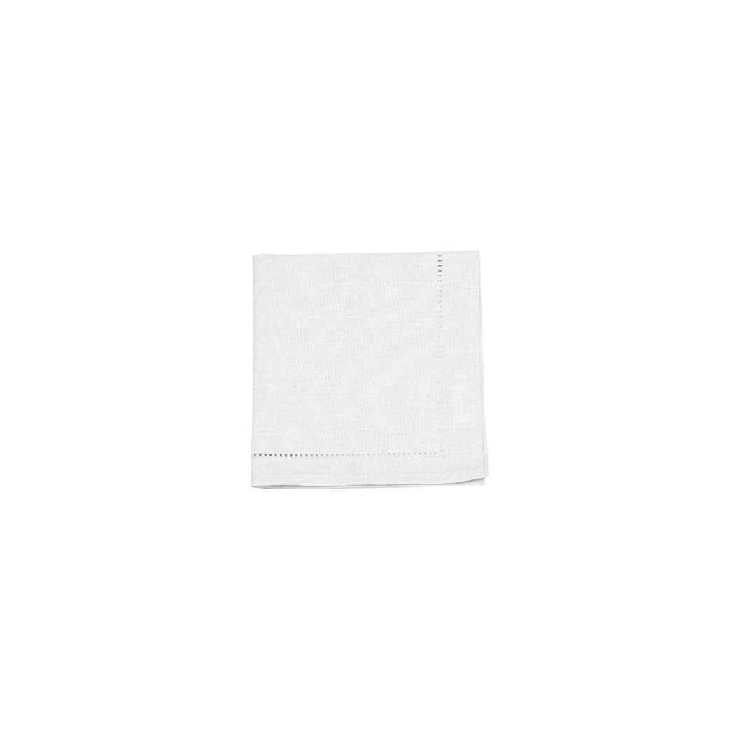 LINEN LOOK NAPKIN S4 WHITE