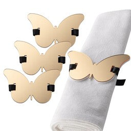 NW-BU-GO Napkin Wrap - Butterfly Gold - Set of 4