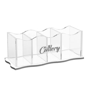 CHW01S Wave Cutlery Holder - Silver