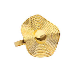 NR780G Gold Button Design Napkin Ring