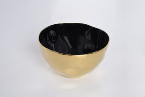 ECL2598BG Large Black and Gold Eclipse Bowl