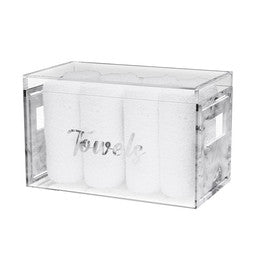 TBGS01 TOWEL BOX WITH WHITE TOWELS - GREY