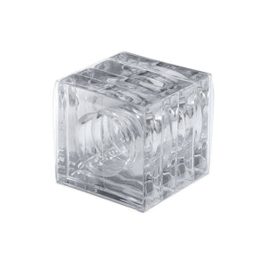 Set of 4 Acrylic Napkin Rings - Crystal