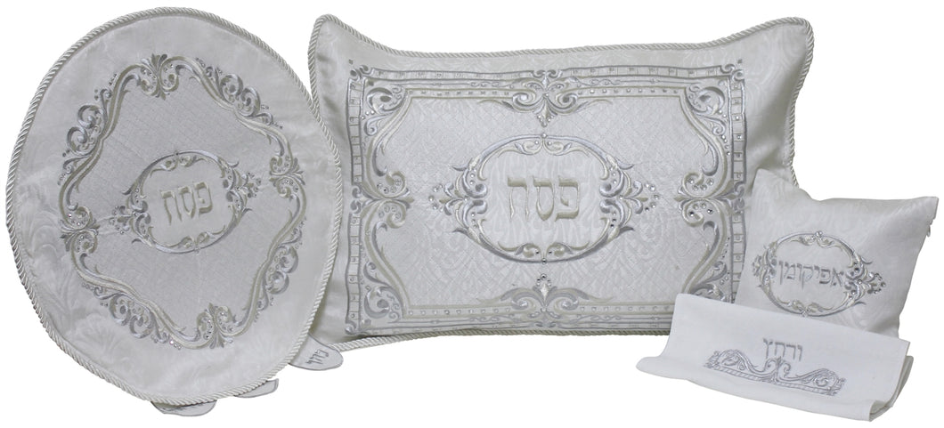 PS700 Pesach Set Brocade - 4 Pc with Plastic