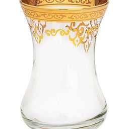 CAT672  4.5 Oz Seder Glass and Plate With Gold