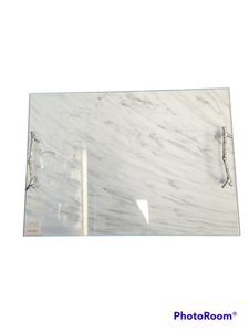 PT-MCB-GH-002 Challah Board Marble With Silver branch Handles